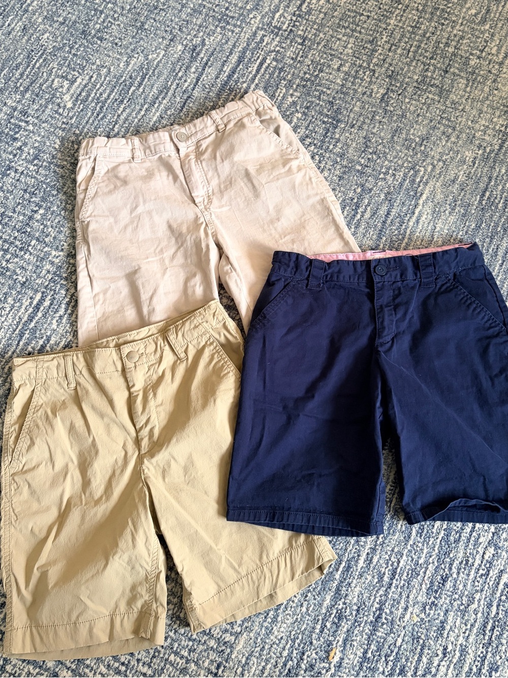 Zara++ Boys Lot of 3 Navy/Beige/Tan Casual Shorts Bundle - 12
